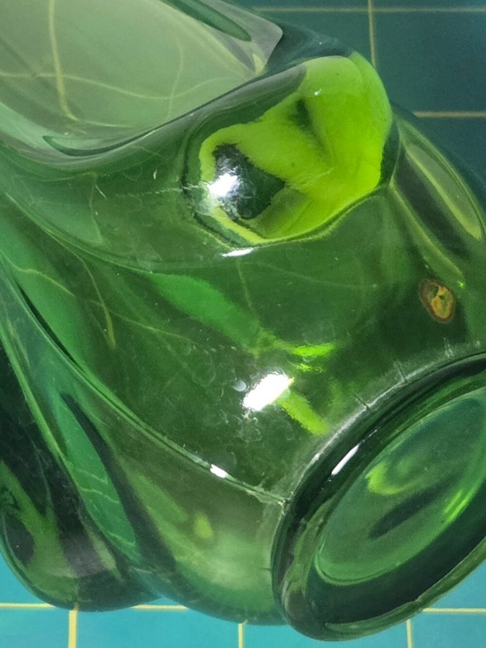 Vintage Green Swung Vase 15" - Picture 7 of 11